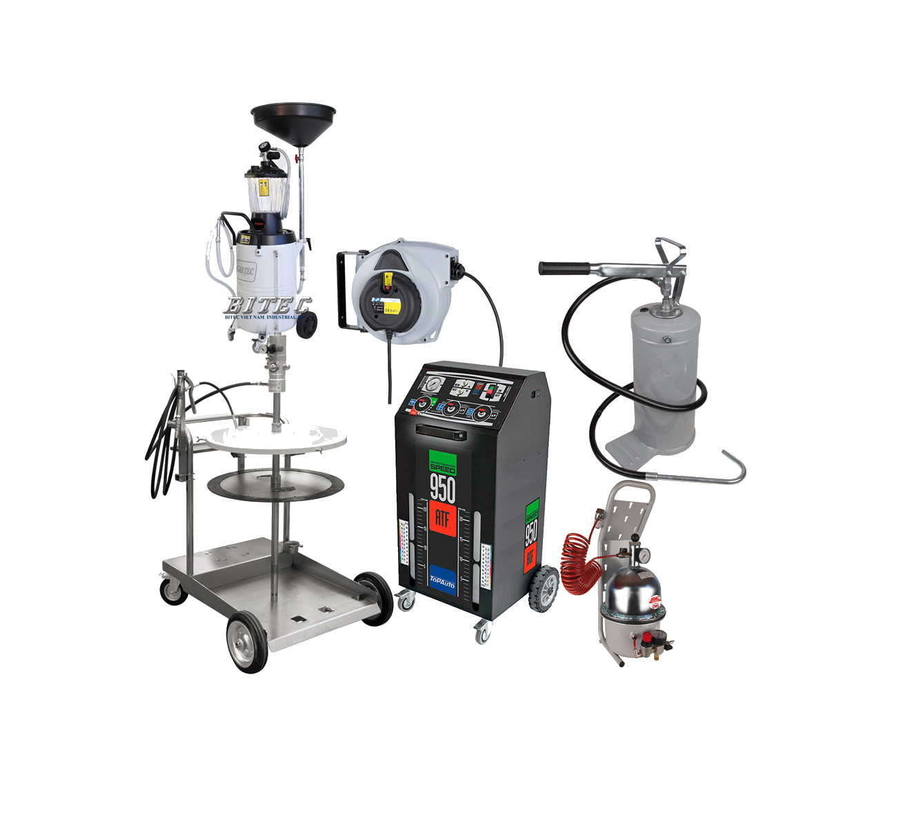 Thiết bị làm sạch và thay dầu mỡ động cơ, hộp số