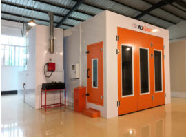 Phòng sơn sấy diesel dùng sơn gốc nước